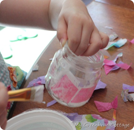 My Greenbrae Cottage: Tissue Paper Votive Holders {craft for kids}